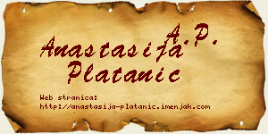 Anastasija Platanić vizit kartica